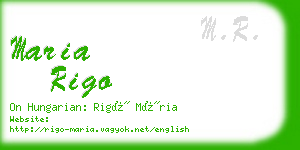 maria rigo business card